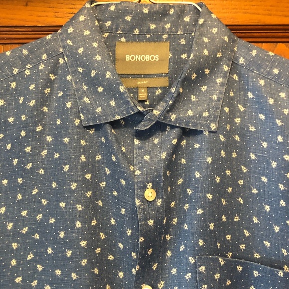 Bonobos men’s slim fit medium blue button down - Picture 2 of 4